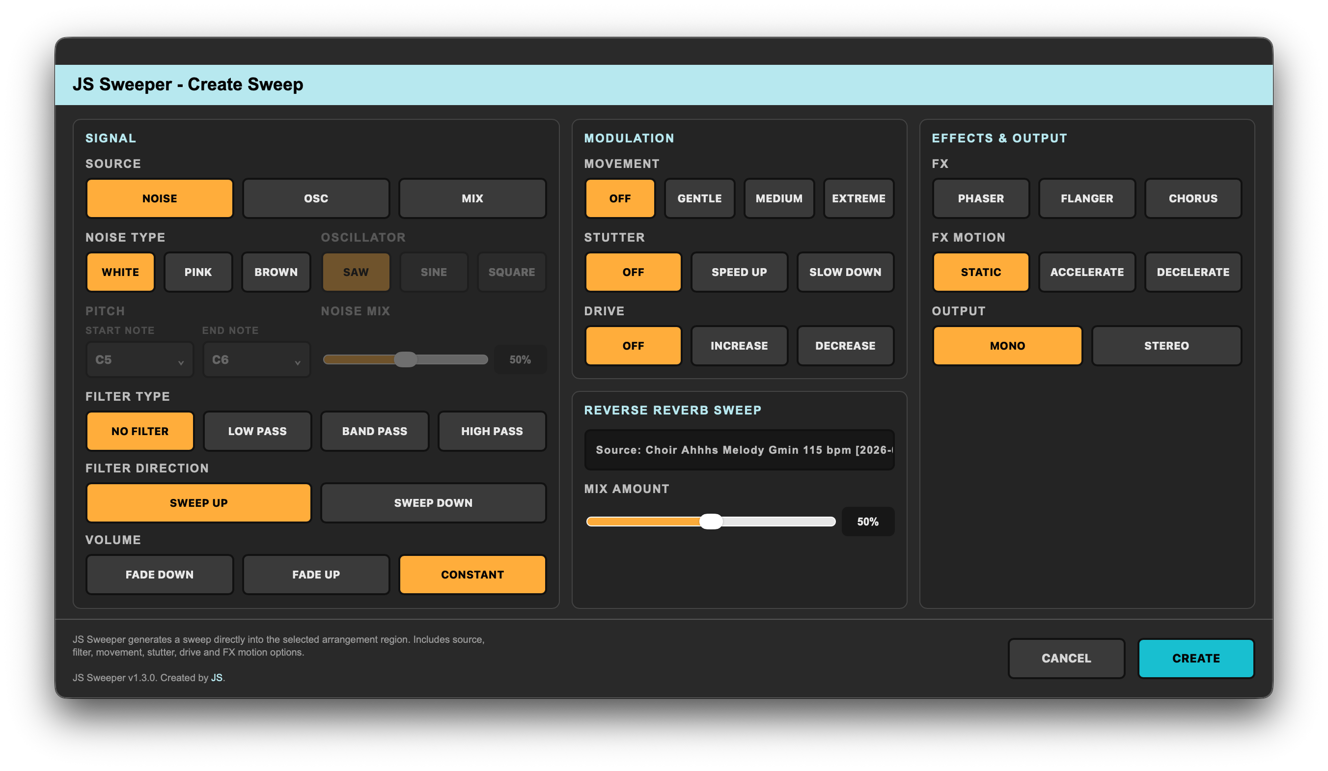 JS Sweeper - Ableton Extension