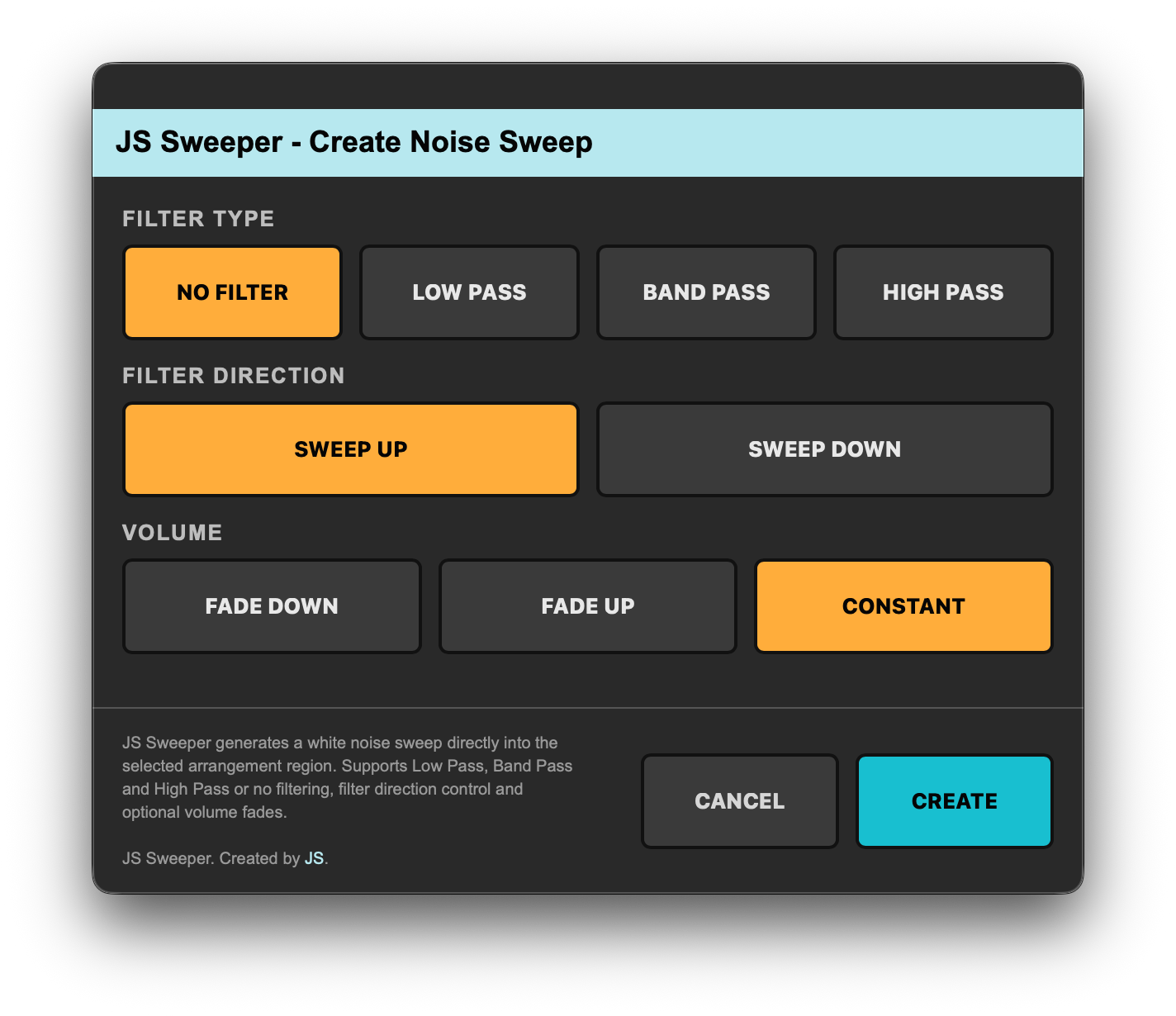 JS Sweeper - Ableton Extension
